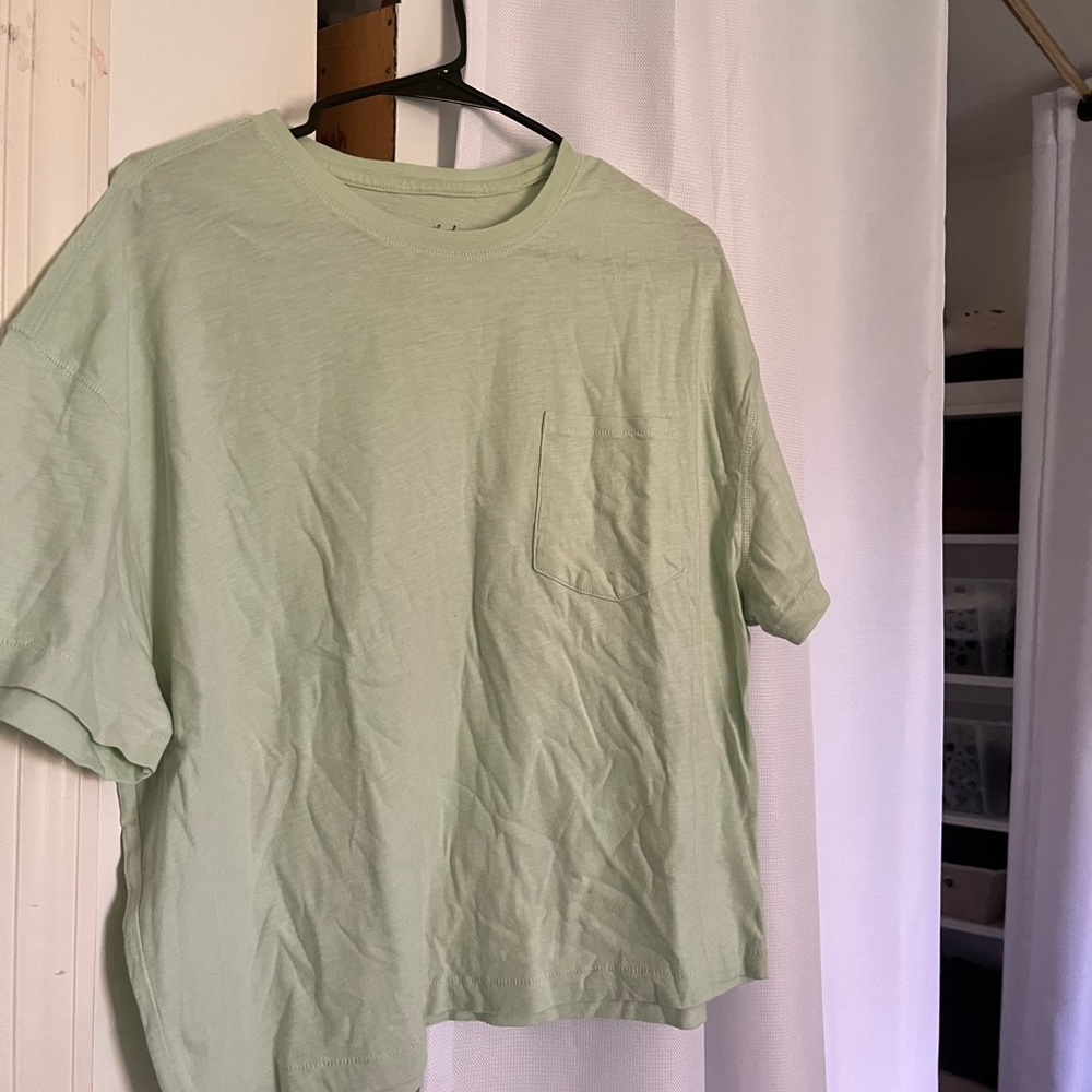 Mint green light tee shirt